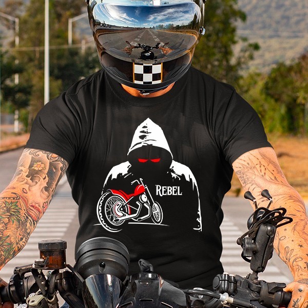 Homme T-shirt Moto Et Lettre, Mode en ligne