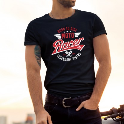 T-shirt biker original REBEL à commander en ligne, créé pour bikers