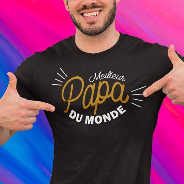 T-shirt homme fête des pères Lyon In dad we trust